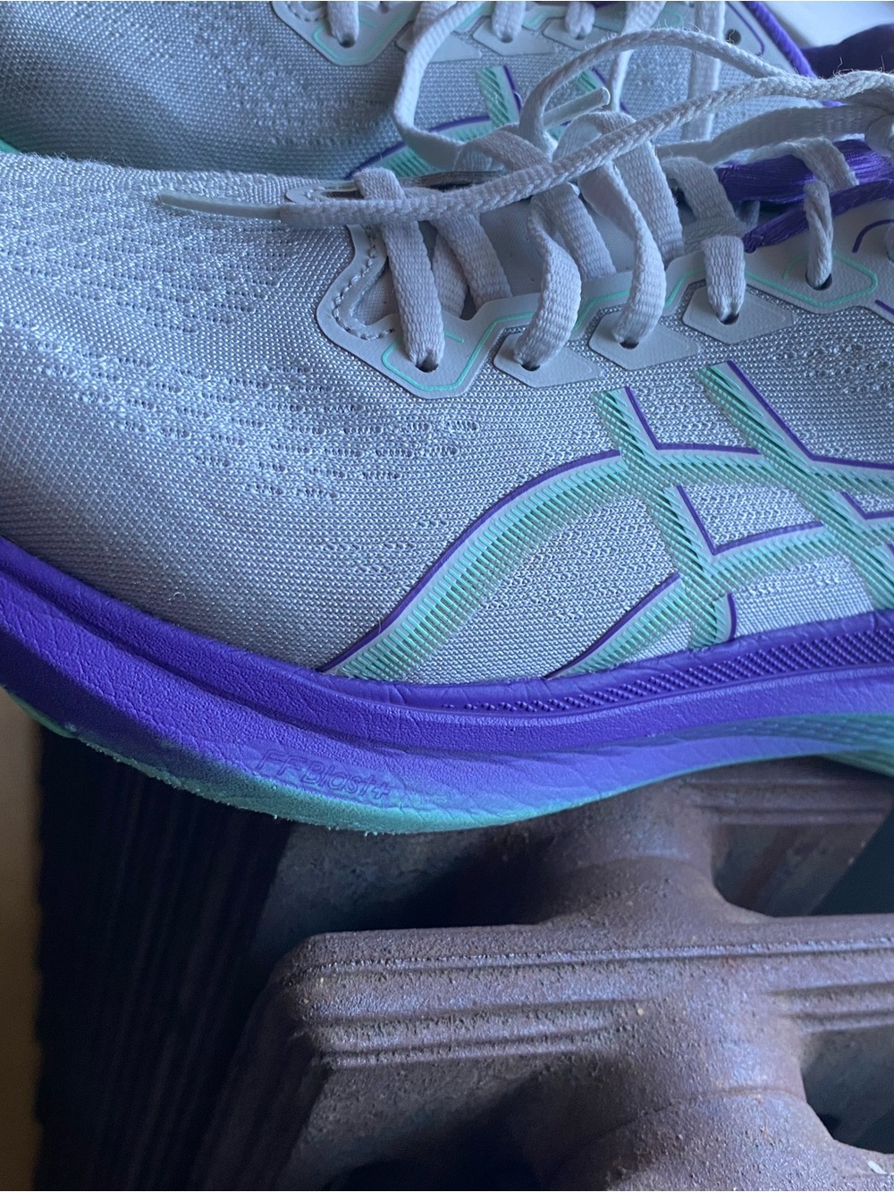 Asics Gel Kayano Sneakers with Teal & Purple Sneakers - Picture 4 of 5